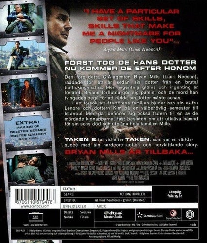 Taken 2 - Unrated Extended Cut (Liam Neeson, Maggie Grace) Bluray