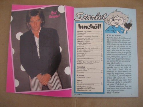 Starlet Nr:29-1983(Idolbild på Rod Stewart, Charlene Tilton)