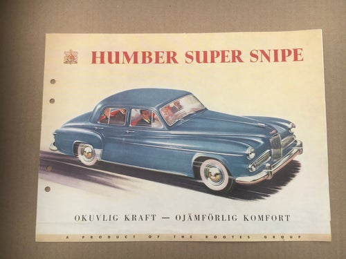 Försäljningsbroschyr HUMBER Super Six