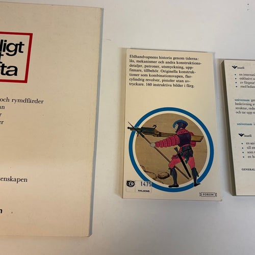 Retro faktaböcker – Flyg, Gamla skjutvapen & Universum