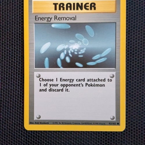 Energy Removal - Non Holo Trainer - Base Set /102 - [Pokémon kort]