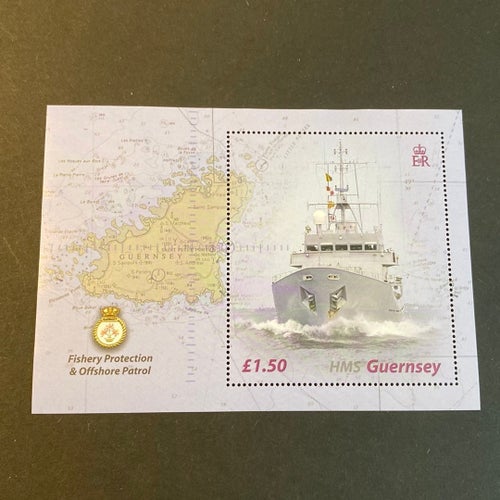 Guernsey postfriskt block fartyg