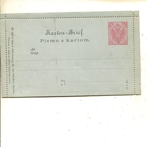 Bosnia-Herzegovina 5(Kr) lettercard, mint