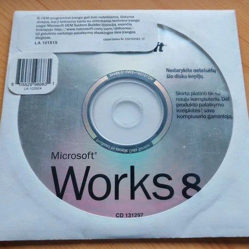 Microsoft Works 8.0 Lithuanian language