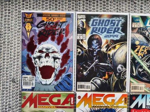 3 nr Mega Marvel & 3 nr Ghost Rider 2099