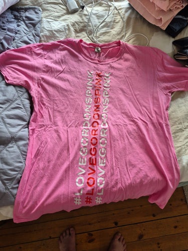 Rosa t-shirt. Strl XL