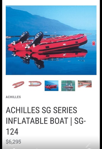Achilles SG-124 (Äkta Hypalon) + Mercury 25hk & Kärra (Video finns!)