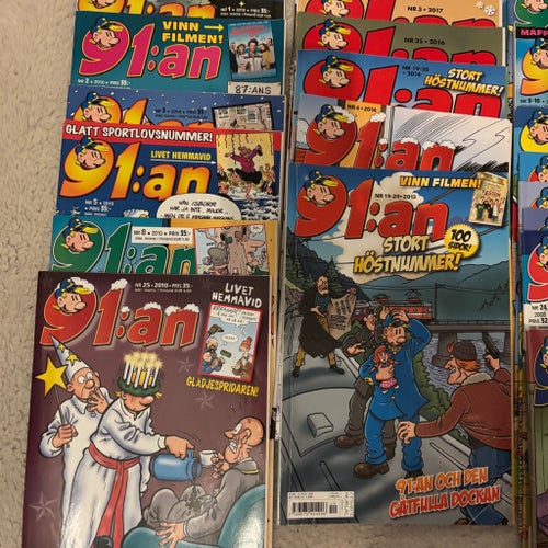 91:an tidningar från 2007, 2010, 2013, 2016, 2017