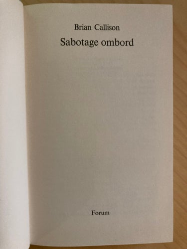 Sabotage ombord - Brian Callison