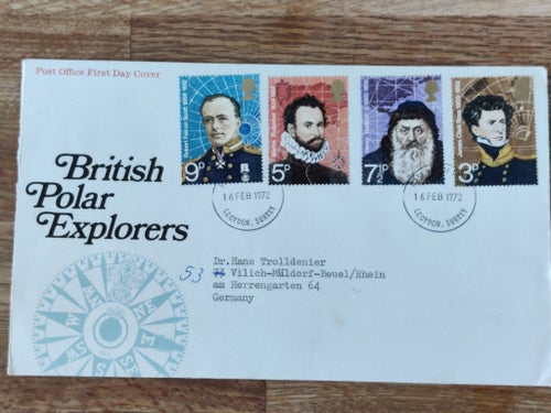 British Polar Explorers First day cover 1972