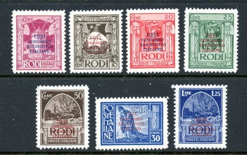 Italien 1931, Ägäische Inseln Rodi Aufdruck Congresso Eucaritico Italiano *