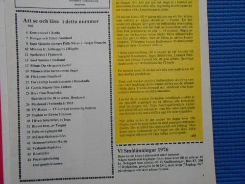 Vi Smålänningar 15 1977 Pälle Näver Högsby Lidhult Vetlanda Kärda