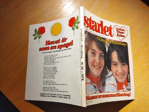Starlet 1978 nr 28 Omslagsbild Clary, Christina, Thor Erics, Thomas Ponten. VG+