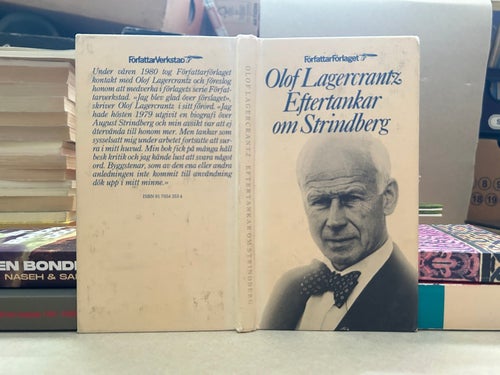 Eftertankar om Strindberg av Olof Lagercrantz, 1:a uppl. bok, Very Fine plus