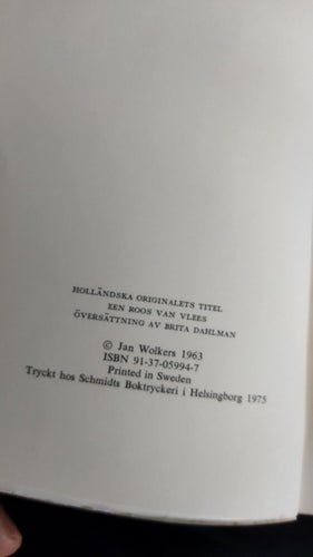 En ros av kött av Jan Wolkers, bok, Very Fine
