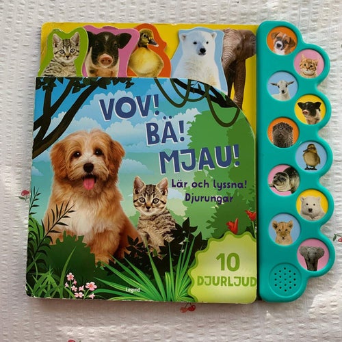 Barnboken: VOV ! BA ! MJAU Lär och lyssna ! Djurungar 10