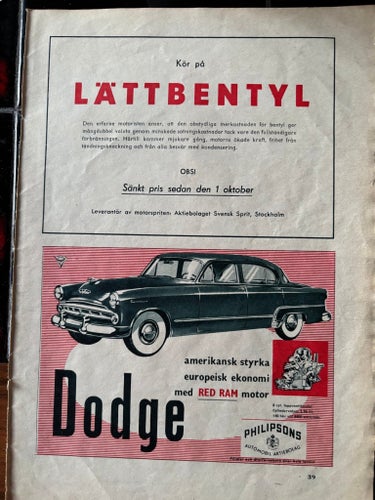 Dodge annons från 1953