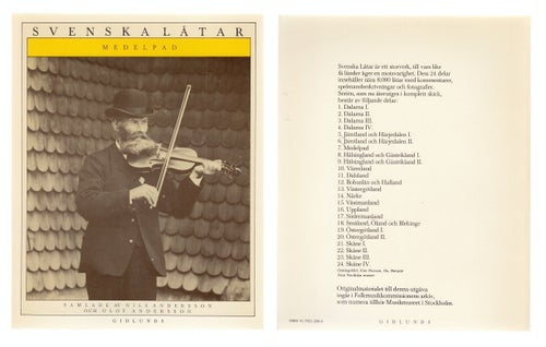 SVENSKA LÅTAR MEDELPAD av Nils Andersson och Olof Andersson