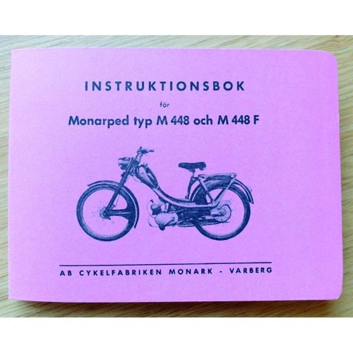 Instruktionsbok Monark Monarped M 448 och M 448 F