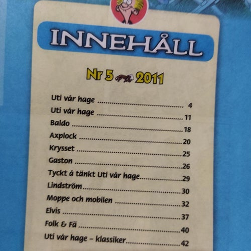 Uti vår hage 2011 nr 5, Very Fine plus