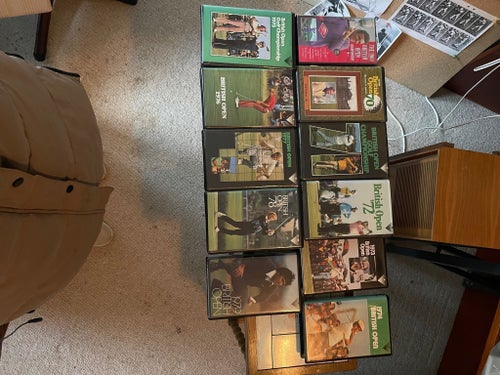 Samling av British Open Golf Championship VHS-kassetter