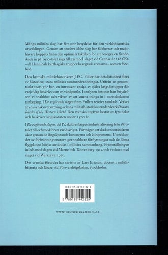 De avgörande slagen 4 Från ca 1870 till 1920 - J.F.C. Fuller