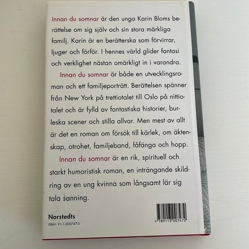 Innan du somnar av Linn Ullmann, 1998