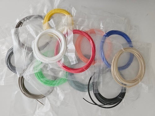 PLA Filament för 3D-penna - 12 färger, 5 meter per färg