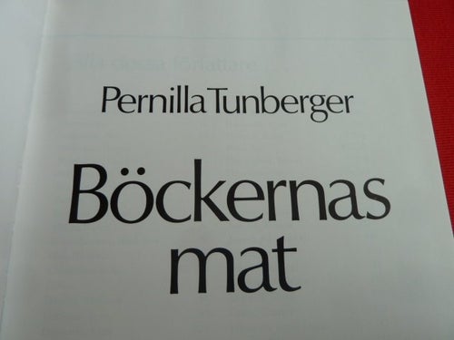 BÖCKERNAS MAT, PERNILLA TUNBERGER, 1980, BOK, BÖCKER