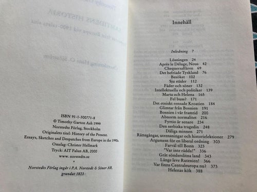 SAMTIDENS HISTORIA rapporter från Europa vid 1900-talets slut Timothy Garton Ash