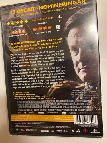 DVD The Kings Speech INPLASTAD