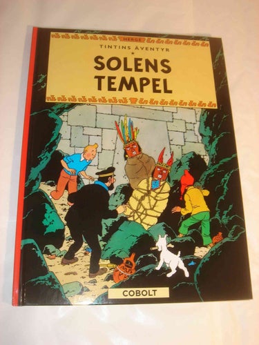 Tintins äventyr 14 - Solens Tempel INB. NY OLÄST Cobolt