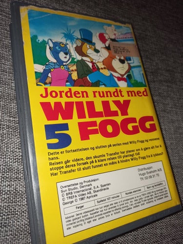 Jorden runt med Willy Fogg VHS - Norsk tal