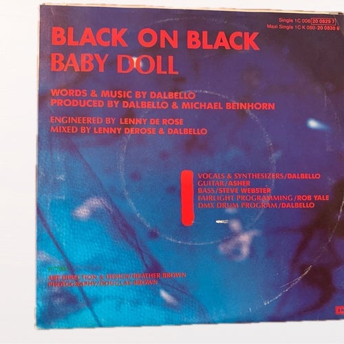 Dalbello - Black on Black - Vinyl Singel