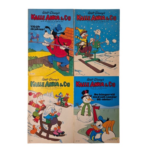 Kalle Anka & Co Serietidningar - 12 st 1975-1976
