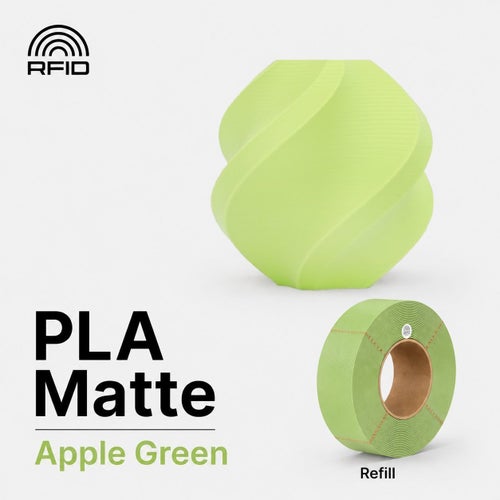 Bambu Lab PLA Matte Apple Green 1.75mm 1kg REFILL