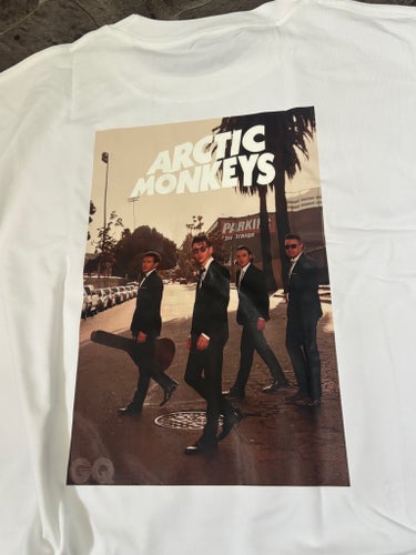 Vit Arctic Monkeys merch band tshirt small