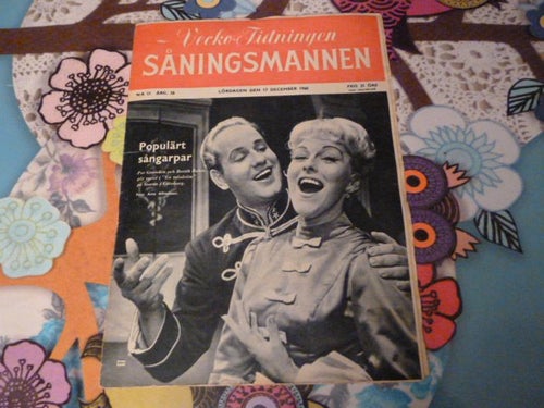 VECKO TIDNINGEN SÅNINGSMANNEN, POPULÄRT SÅNGARPAR, SVEN EDVIN SALJE