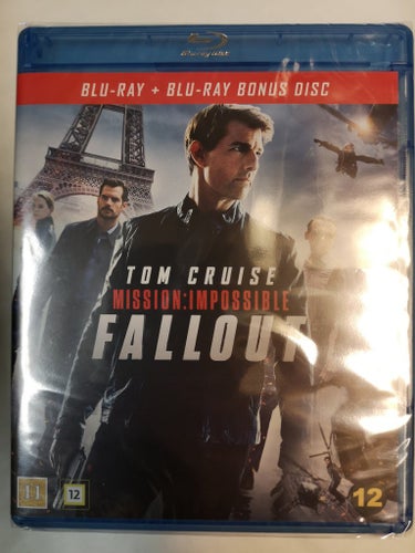 Blu-ray Mission Impossible Fallout Tom Cruise Svensk text INPLASTAD