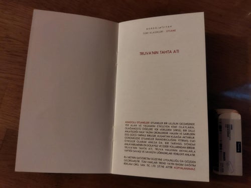 Anadolu Efsaneleri Truva’nın tahta ati. Very Fine. minibok på turkiska