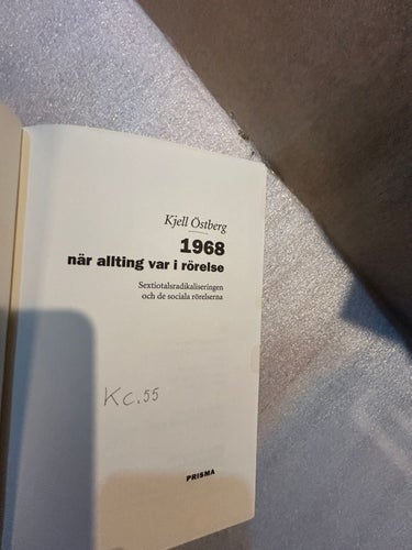 1968 När allting var i rörelse av Kjell Östberg, Bok, Very Good plus, BM