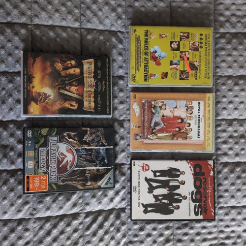 DVD-filmer: Pirates of the Caribbean, Jurassic Park Trilogy mm.