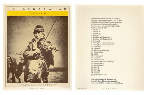 Svenska Låtar Skåne delarna III och IV av Nils Andersson och Olof Andersson