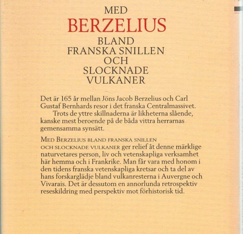 Med Berzelius bland franska snillen och slocknade vulkaner