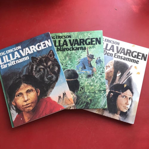 3 böcker med LILLA VARGEN Stig Ericson