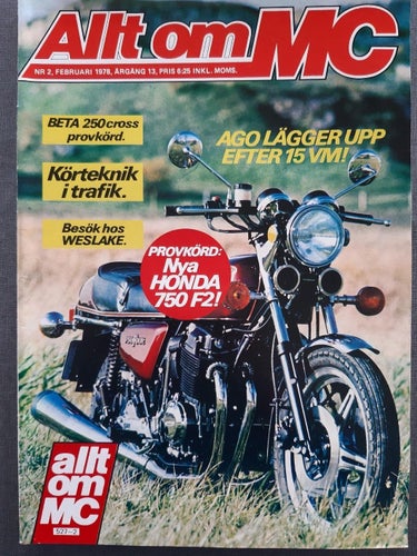 Allt om MC nr 2 1978: Honda CB 750 F2 Four