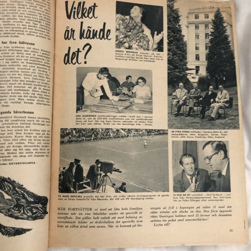 Tidning: FIB Folket I Bild Nr. 22, 1961