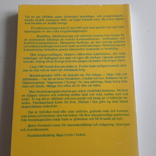 Beredskapsdagbok 1939-45 av Björn Forslund, 1985