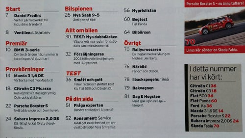 Teknikens Värld nr 5 2009: Ford Ka, Fiat 500 + Panda, Citroën C1 + C3 Picasso