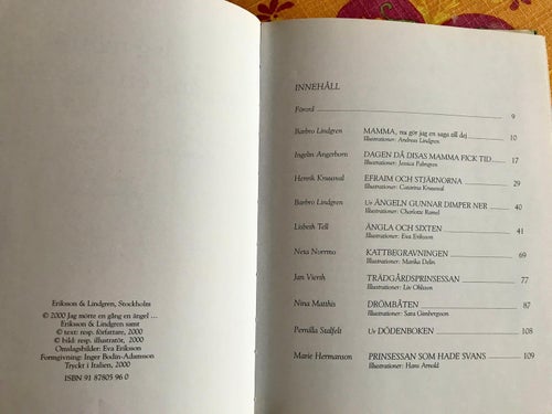 JAG MÖTTE EN GÅNG EN ÄNGEL... Marianne Eriksson Barbro Lindgren 2000